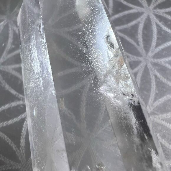 Clear Quartz Crystal Obelisk Meditation Tower (#3) - Picture 8 of 14